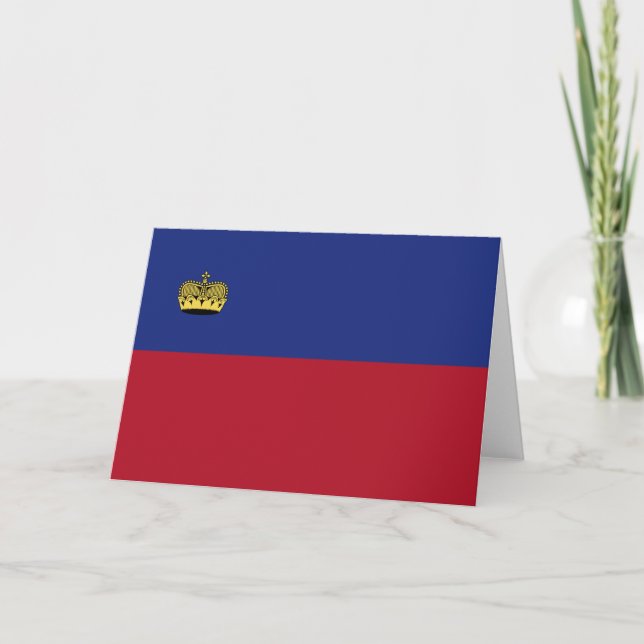 Carte De Remerciements Drapeau du Liechtenstein (Devant)