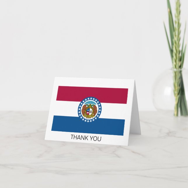 Carte De Remerciements Drapeau du Missouri (Devant)