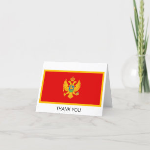 Carte De Remerciements Drapeau du Monténégro