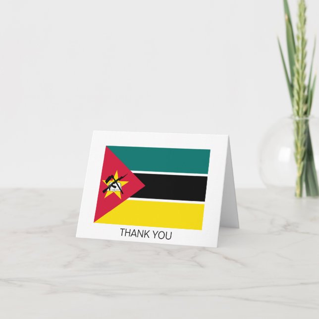 Carte De Remerciements Drapeau du Mozambique (Devant)
