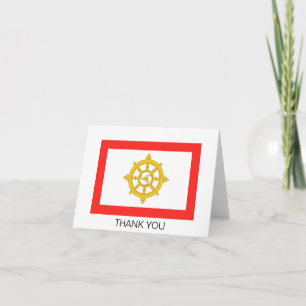 Carte De Remerciements Drapeau du royaume de Sikkim