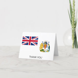 Carte De Remerciements Drapeau du territoire antarctique britannique