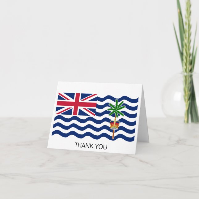 Carte De Remerciements Drapeau du Territoire britannique de l'océan Indie (Devant)