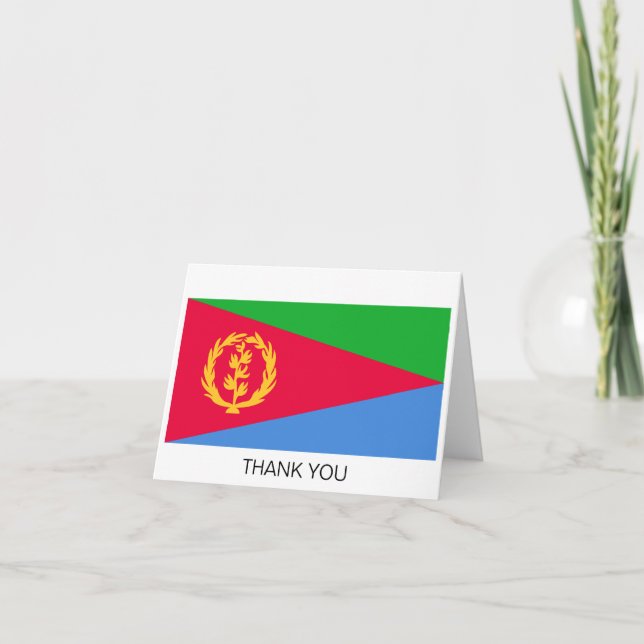Carte De Remerciements Drapeau Érythrée (Devant)