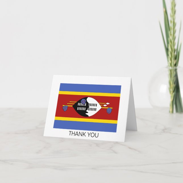 Carte De Remerciements Drapeau Eswatini (Devant)