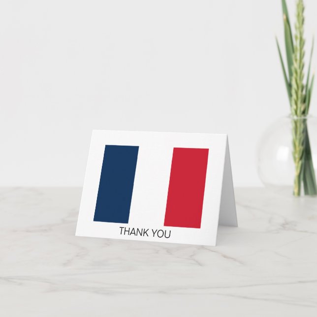 Carte De Remerciements Drapeau français (Devant)