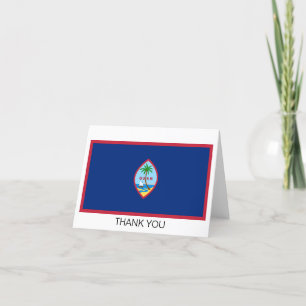 Carte De Remerciements Drapeau Guam