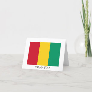 Carte De Remerciements Drapeau Guinée