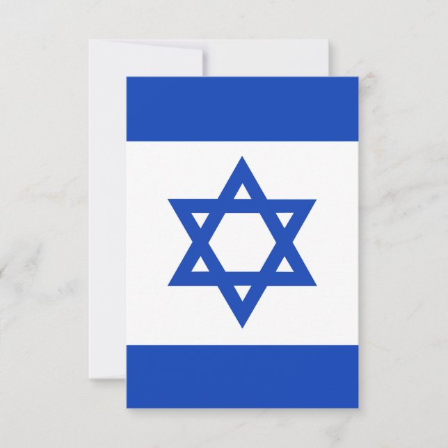 Carte De Remerciements Drapeau Israël (Devant)