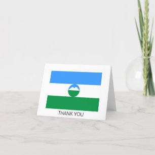 Carte De Remerciements Drapeau Kabardino Balkaria