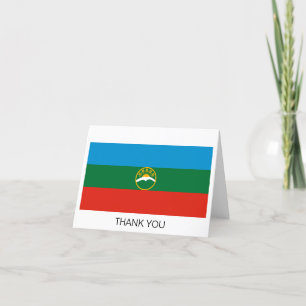 Carte De Remerciements Drapeau Karachay Cherkessia
