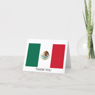 Carte De Remerciements Drapeau mexicain