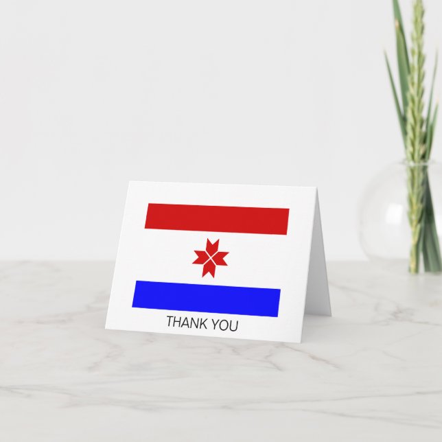 Carte De Remerciements Drapeau Mordovia (Devant)