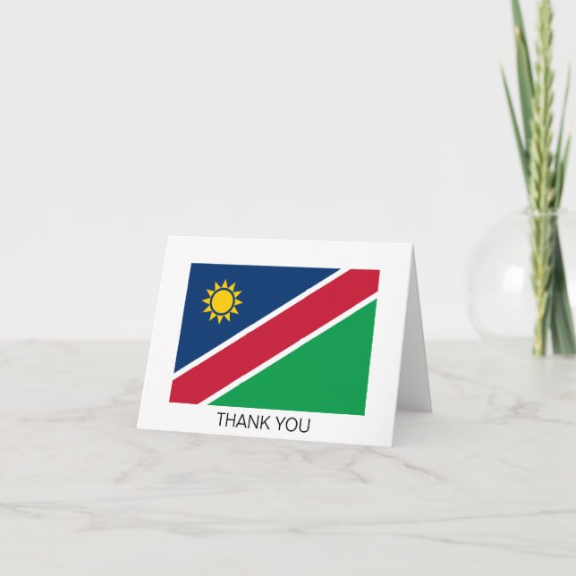 Carte De Remerciements Drapeau Namibie (Devant)