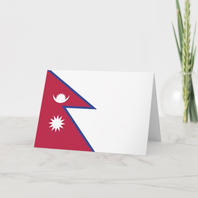 Carte De Remerciements Drapeau népalais (Devant)