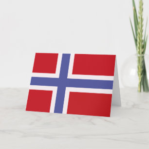 Carte De Remerciements Drapeau norvégien