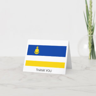 Carte De Remerciements Drapeau patriotique de Bouriatie