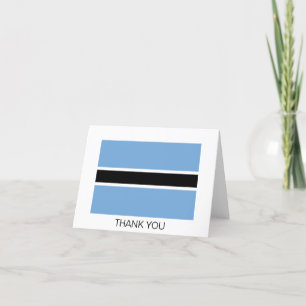 Carte De Remerciements Drapeau patriotique du Botswana