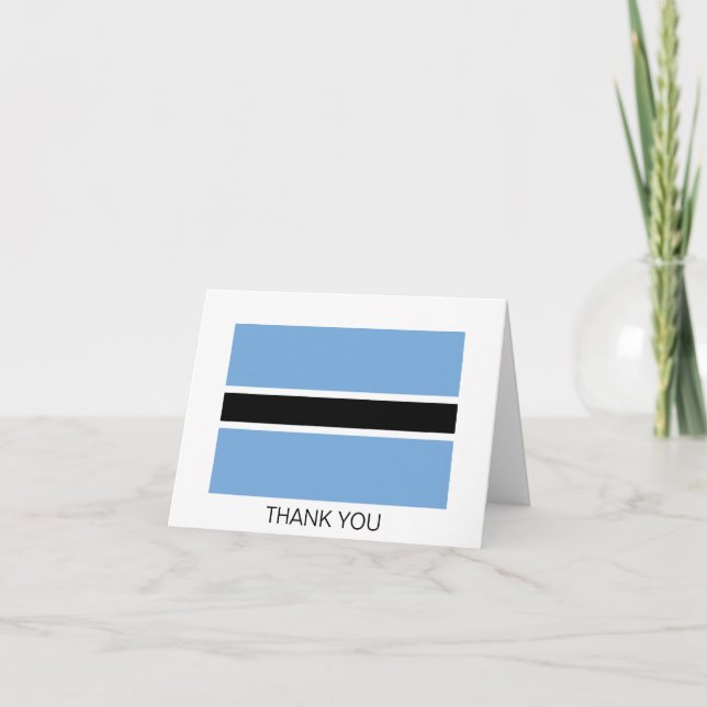 Carte De Remerciements Drapeau patriotique du Botswana (Devant)