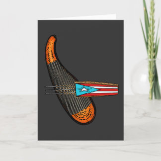 Carte De Remerciements Drapeau Portoricain Feliz Navidad Guiro Boricua