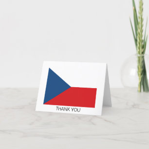 Carte De Remerciements Drapeau République tchèque