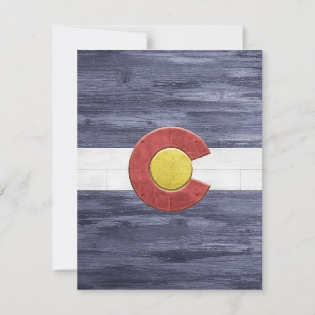 Carte De Remerciements Drapeau rustique du Colorado (Devant)