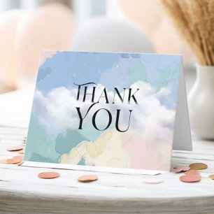 Carte De Remerciements Dreamy Cloud Nine Baby shower Pastel