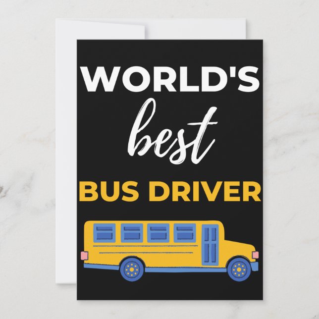 Carte De Remerciements Driver du Meilleur Bus (Devant)