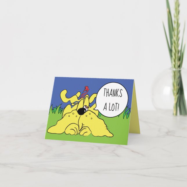 Carte De Remerciements Drôle Animaux de la fête du chien! Personnalisez (Devant)