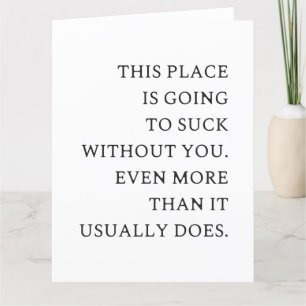 Carte De Remerciements Drôle CoWorker quitter - Drôle nouveau travail