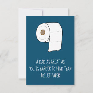 Carte De Remerciements Drôle Fête des pères Cadeau Amour Papa Toilet Papi