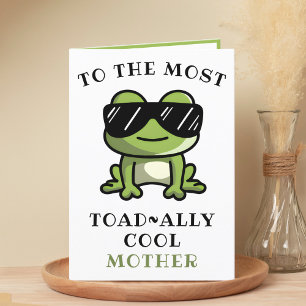Carte De Remerciements Drôle Grenouille Toad Cool Mère Joyeux anniversair