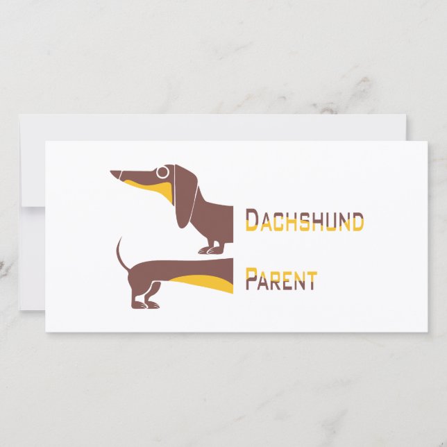 Carte De Remerciements Drôle mignon dachshund pour parent chien long (Devant)