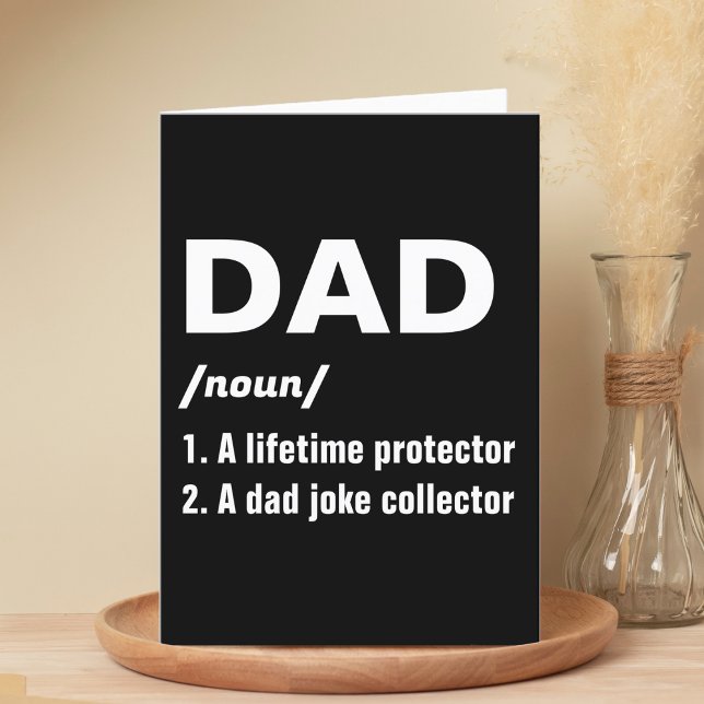 Carte De Remerciements Drôle Papa Définition Bonne Fête des pères (Funny Dad Definition Father's Day 
)