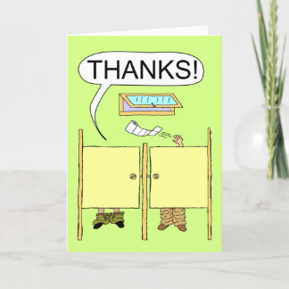 Carte de remerciements drôle : Papier hygiénique