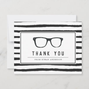 Carte De Remerciements Drôle sérieux des lunettes   customisé
