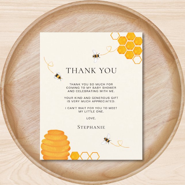 Carte de remerciements du Baby shower budgétaire B (Créateur téléchargé)