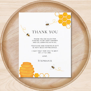Carte de remerciements du Baby shower budgétaire B