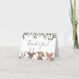 Carte de remerciements du Baby shower de verdure d