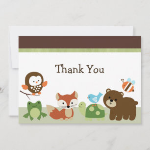 Carte de remerciements du Baby shower des amis des