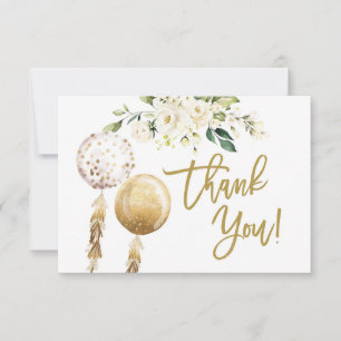 carte de remerciements du baby shower des ballons
