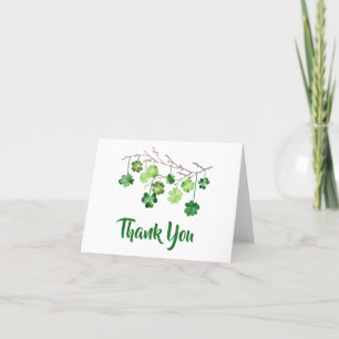 Carte de remerciements du Baby shower St Patrick