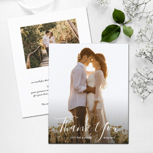 Carte de remerciements du budget photo mariage
