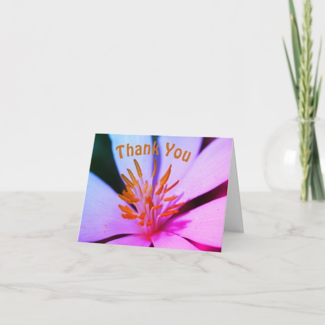 Carte de remerciements du centre de fleurs Bloodro (Devant)