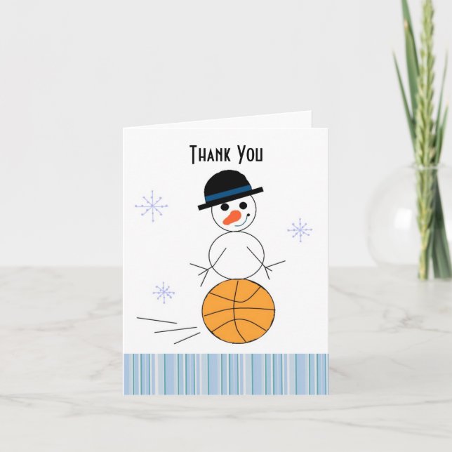 Carte de remerciements du joueur de basketball Sno (Devant)