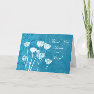 Carte de remerciements du jour de mariage des pare