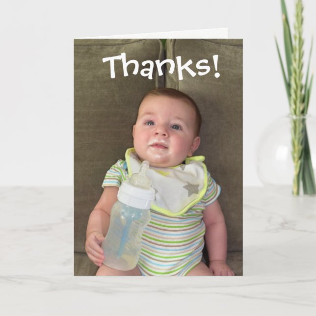 Carte de remerciements du lait maternel | Cartes p (Devant)
