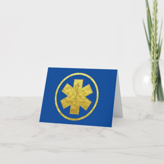 CARTE DE REMERCIEMENTS du logo d'or EMS (Devant)