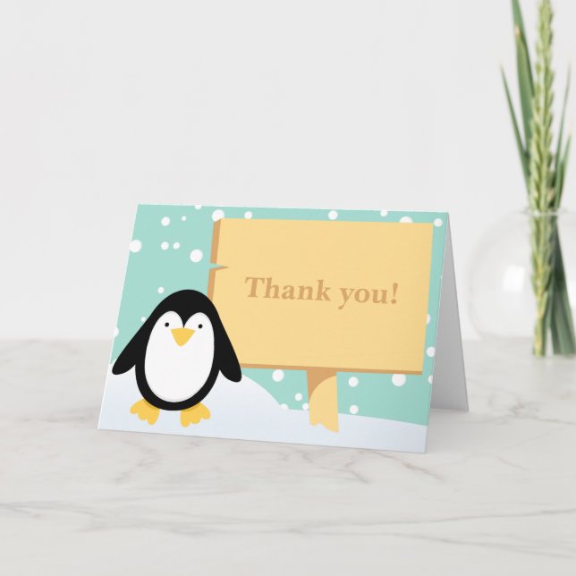 Carte de remerciements du parti Penguin (Devant)