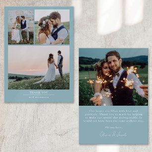 Carte De Remerciements Duck Egg Blue Minimalist 4 Mariage photo